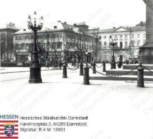 Darmstadt, Luisenplatz mit Blick auf das Landtagsgebäude