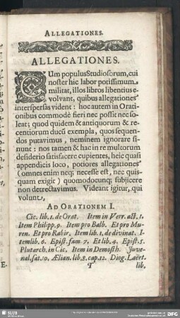 Allegationes
