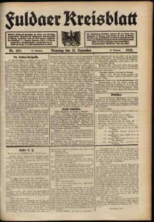 Ausgabe vom Dienstag, den 10. Dezember 1912.