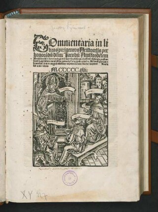 Commentaria in libros peregrinos Aristotelis