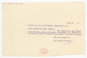 Brief an Ludwig Rottenberg : 23.10.1915