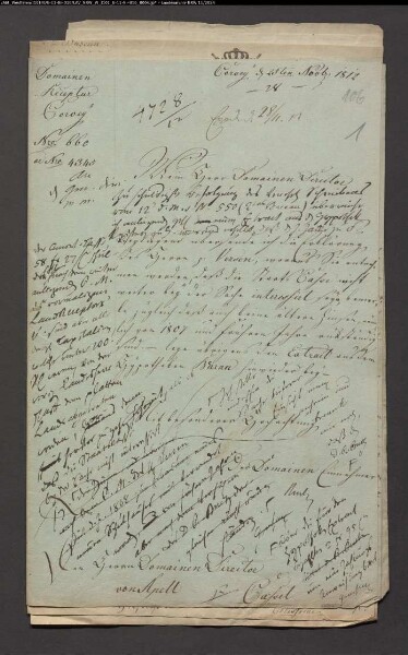 Rückständige Einkünfte bei der Domänenrezeptur Corvey