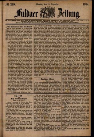 Ausgabe vom Montag, den 15. Dezember 1884.