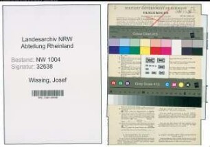 Entnazifizierung Josef Wissing , geb. 18.03.1892 (Bergbauangestellter)