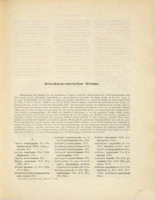 Der erste Cetinjer Kirchendruck vom Jahre 1494 : eine bibliographisch-lexicalische Studie, 2. Griechisch-slavisches Glossar: mit einem slavisch-griechischen Wörterverzeichnis