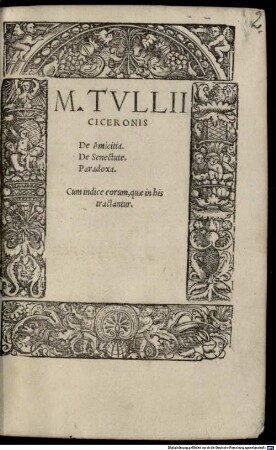 De Amicitia, de Senectute, Paradoxa