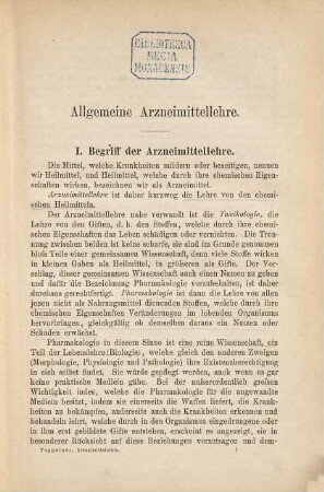 Lehrbuch der Arzneimittellehre und Arzneiverordnungslehre : unter besonderer Berücksichtigung der deutschen und österreichischen Pharmakopoe