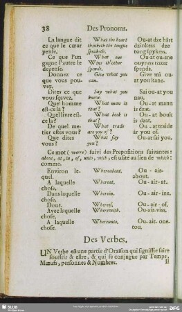 Des Verbes