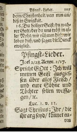 Pfingst-Lieder.