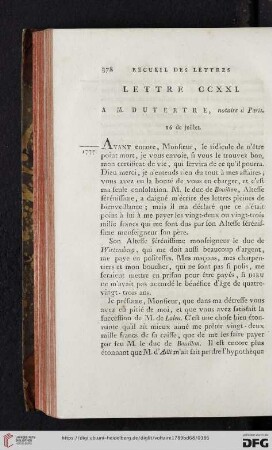 (Lettre CCXXI - CCXXX)