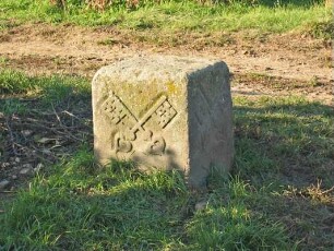Gütergrenzsteine des Zehntbezirks des St. Petersstiftes; Eltville, Mittlerer Sonnenberg, Langenstück, Hanach