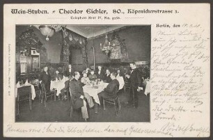 Ansichtskarte Wein-Stuben, Innenraum, Köpenicker Straße 3