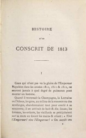 Erckmann-Chatrian : Histoire dún conscrit de 1813