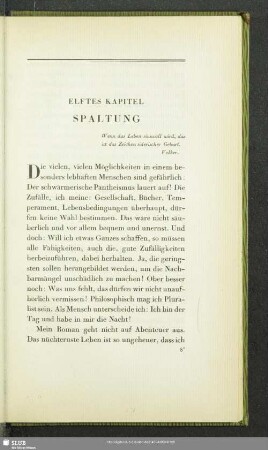 Elftes Kapitel: Spaltung
