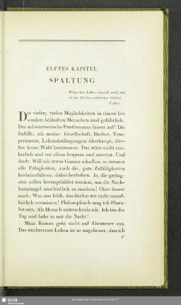 Elftes Kapitel: Spaltung