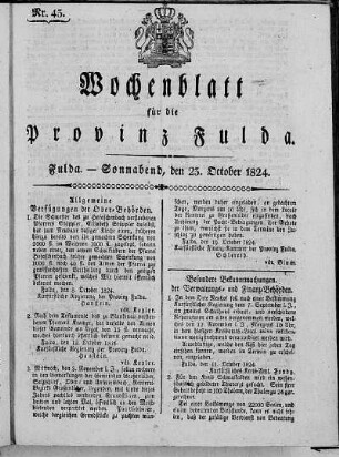 Nr. 43, Ausgabe vom 23. Oktober 1824