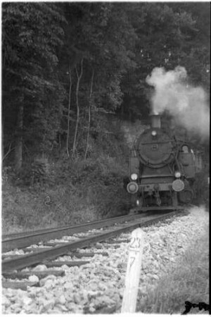 Dampflok 15 (1940 - 1965) am 1908 erbauten Hettinger Tunnel