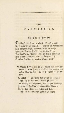 VIII. Der Tropfen.