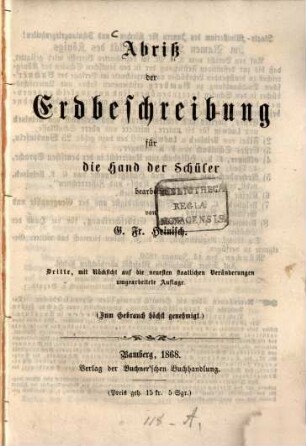 Abriß der Erdbeschreibung