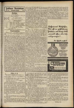 Zweite Ausgabe vom Donnerstag, den 08. Mai 1913.