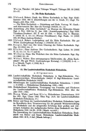 11. Die Hohe Karlsschule