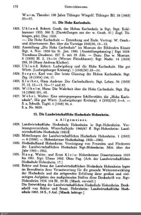 11. Die Hohe Karlsschule