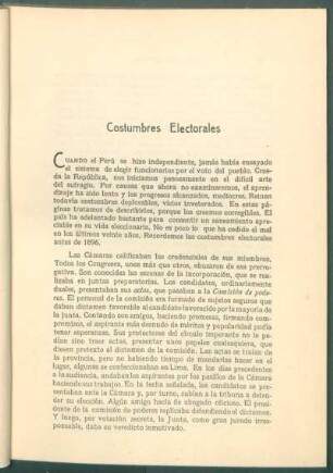 Costumbres electorales