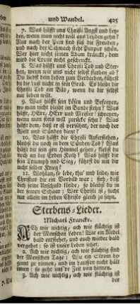 Sterbens-Lieder.