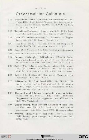 Ordensmeister, Aebte etc. (Nr. 318-330)