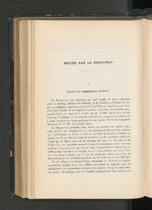 Notice sur le Dinguiray. (Lieutenant Boucher)