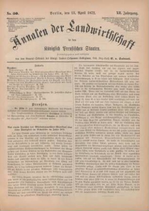 No. 30. Berlin, den 13. April 1872. XII. Jahrgang.