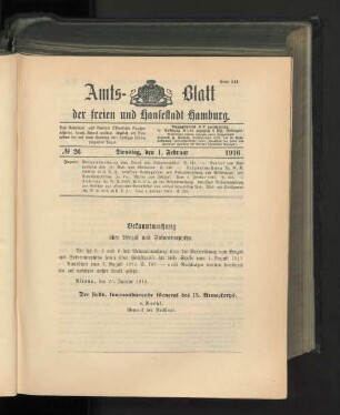 No. 26, 1. Februar 1916