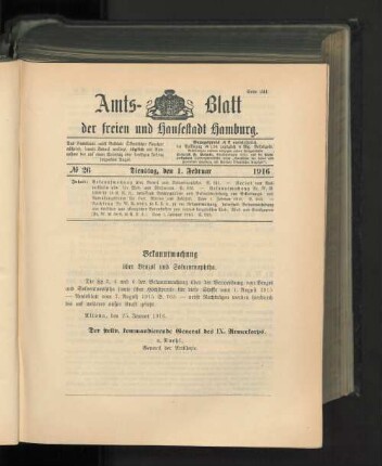 No. 26, 1. Februar 1916