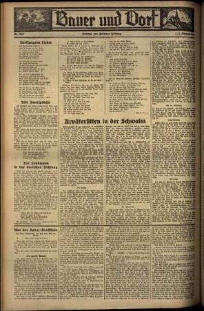 Vierte Ausgabe vom Samstag, den 02. November 1935.