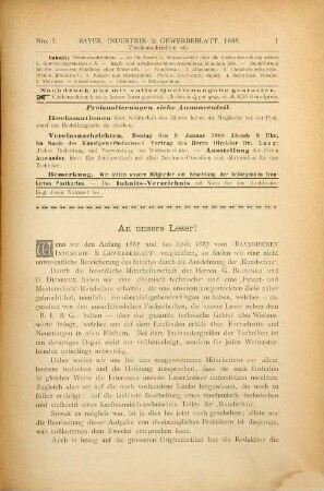 Bayerisches Industrie- und Gewerbeblatt. 20 = Jg. 74. 1888