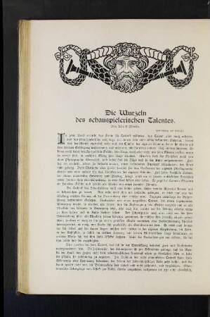 Die Wurzeln des schauspielerischen Talentes