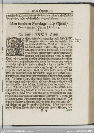 Am vierdten Sontage nach Ostern, Cantate genant