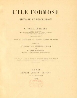 L'̂ile Formose : histoire et description
