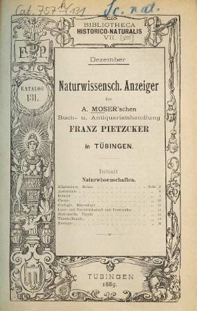Katalog. 131. 1889 = Abt. 8