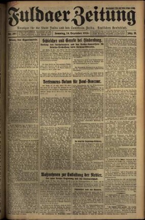 Ausgabe vom Samstag, den 24. Dezember 1932.