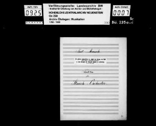 Andreas Trommer: Marsch in B-Dur; Partitur für ein Streichorchester