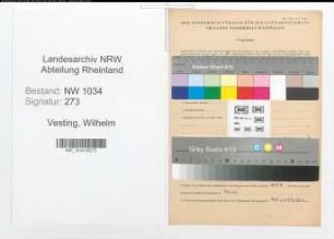 Entnazifizierung Wilhelm Vesting , geb. 13.10.1903 (Feldwebel)