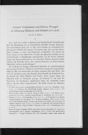 Lennart Torstensson und Helmut Wrangel in Schleswig-Holstein und Jütland 1643-1645