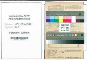 Entnazifizierung Wilhelm Fartmann , geb. 24.04.1914 (Polizeibeamter)