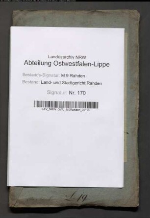 Erblasser: Lehde, Margaretha Dorothea: