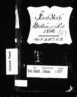Kaufbuch von Glossen (bei Weißenberg), Goßwitz und Mauschwitz