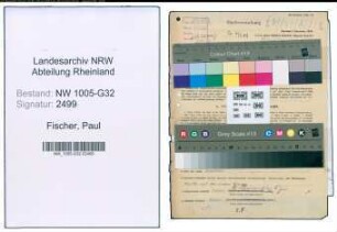 Entnazifizierung Paul Fischer , geb. 29.09.1899 (Stadtinspektor)