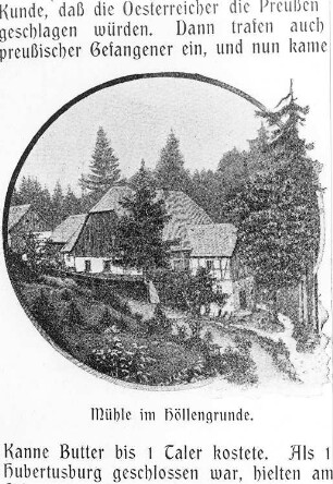 Dürrhennersdorf. Höllmühle oder Mühle im Höllengrund, 1904, Repro