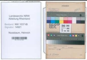Entnazifizierung Heinrich Nussbaum , geb. 13.12.1900 (Lehrer)