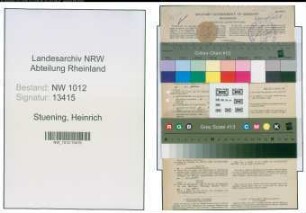 Entnazifizierung Heinrich Stuening , geb. 10.08.1917 (Ingenieur)